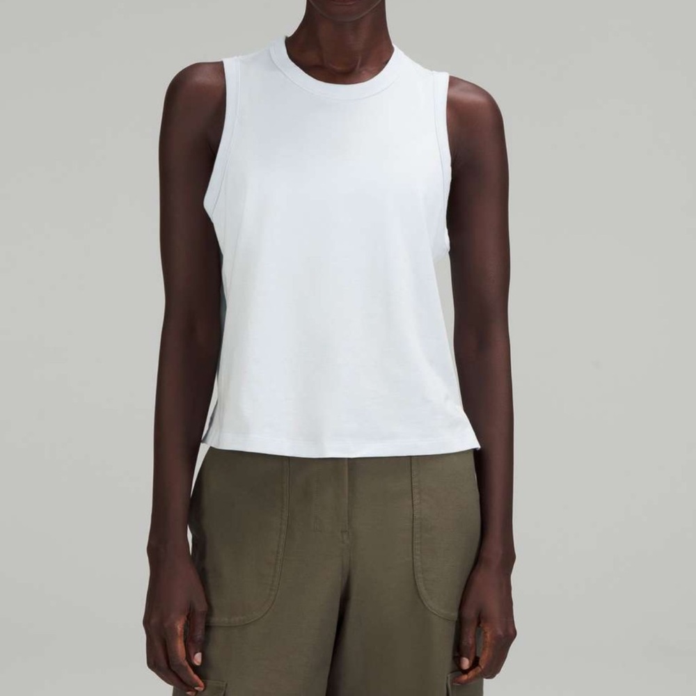 Lululemon Classic-Fit Cotton-Blend Tank Top Powder Blue 20